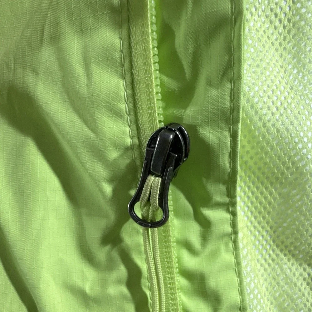 The North Face Mens DryVent Windbreaker Jacket Neon Lime Green Gray Small